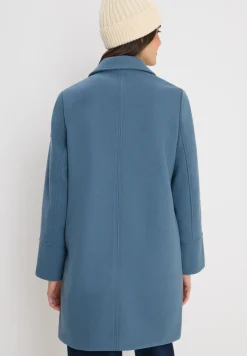 Manteau à revers aspect laine