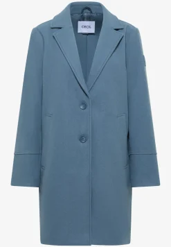 Manteau à revers aspect laine