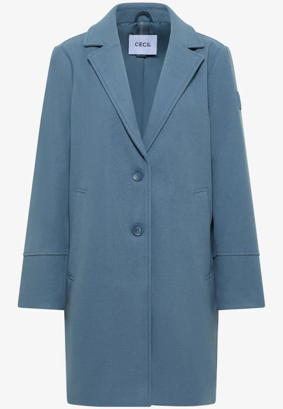 Manteau à revers aspect laine