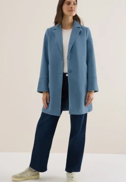 Manteau à revers aspect laine