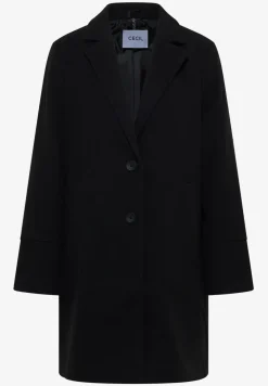 Manteau à revers aspect laine