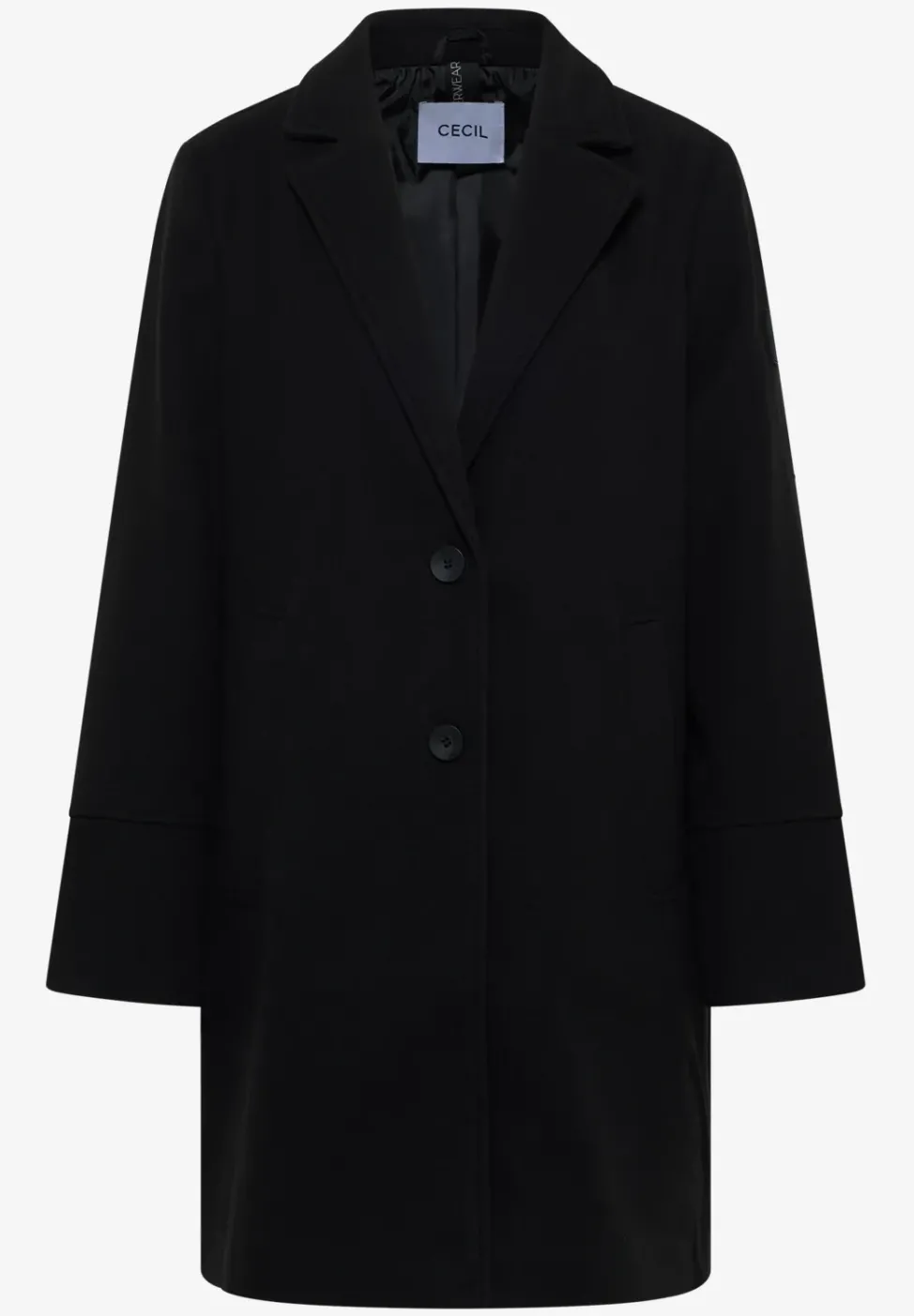 Manteau à revers aspect laine