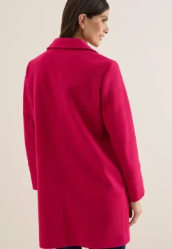 Manteau à revers aspect laine
