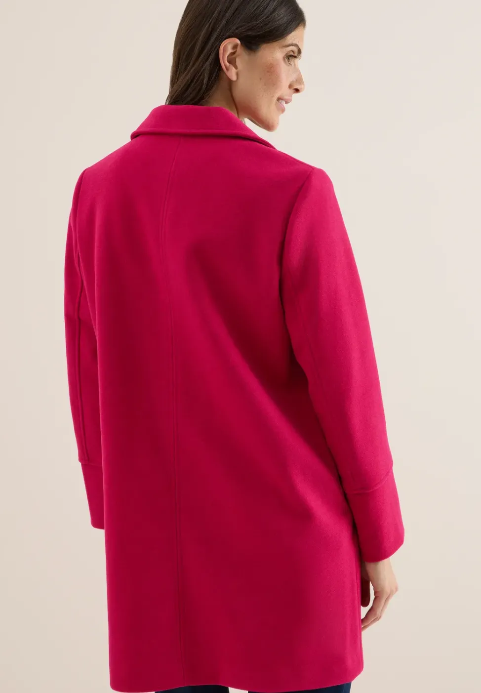 Manteau à revers aspect laine