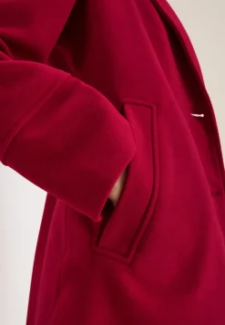 Manteau à revers aspect laine