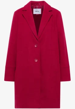 Manteau à revers aspect laine