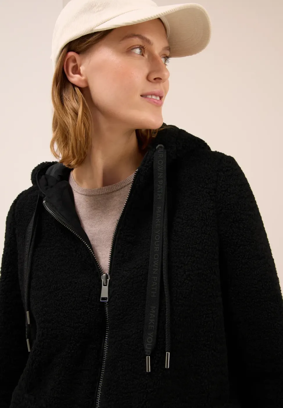 Manteau Teddy avec capuche