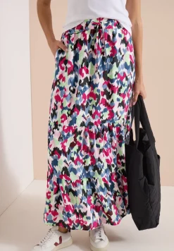 Maxi-jupe avec motif graphique
