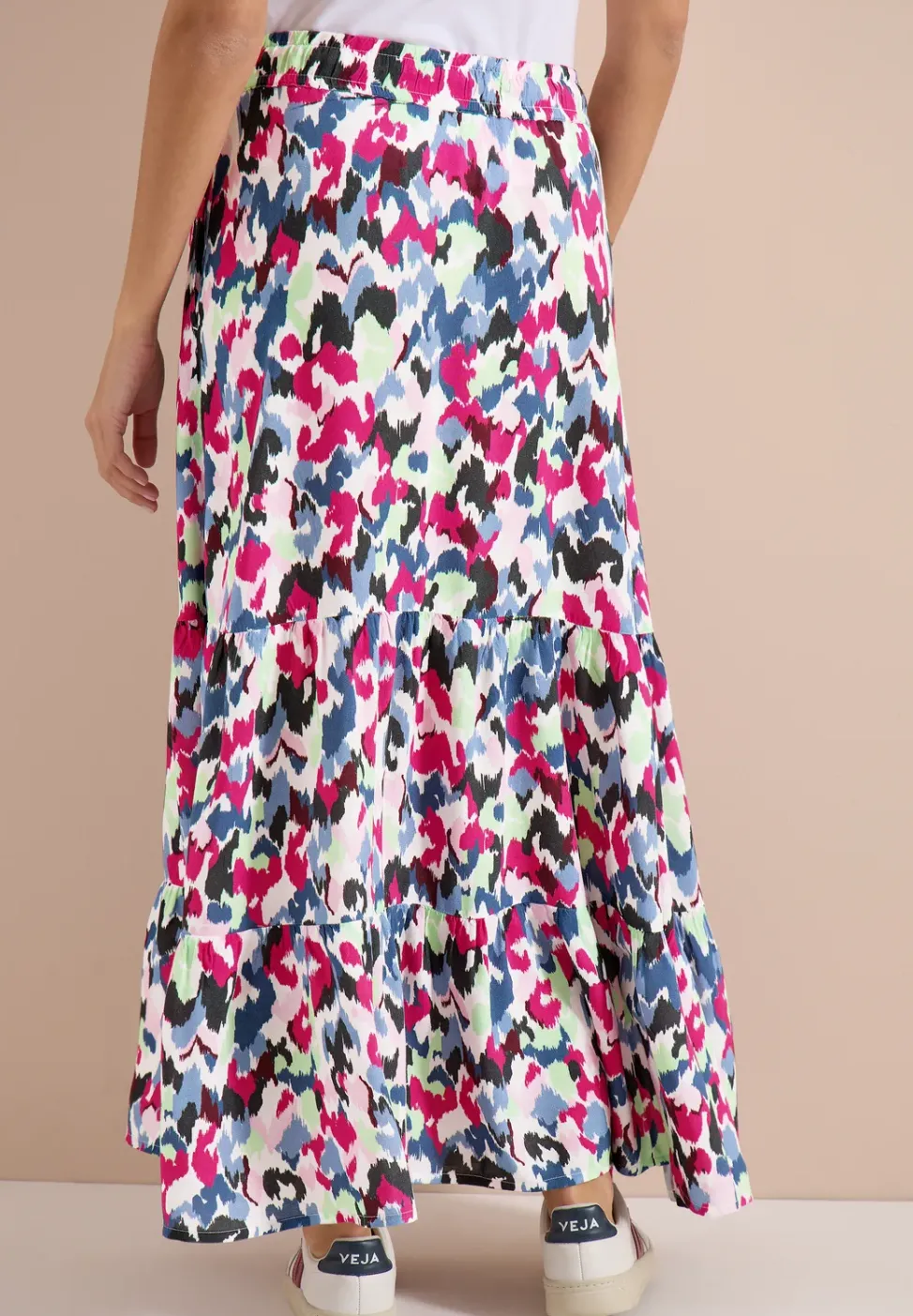 Maxi-jupe avec motif graphique