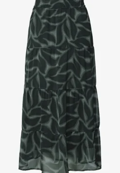 Maxi-jupe en mousseline de soie avec imprimé