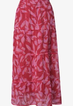 Maxi-jupe en mousseline de soie avec imprimé