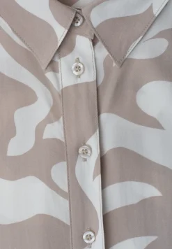 Maxi-robe à col chemise et imprimé