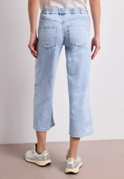 Mid Waist Jeansculotte en Loose Fit