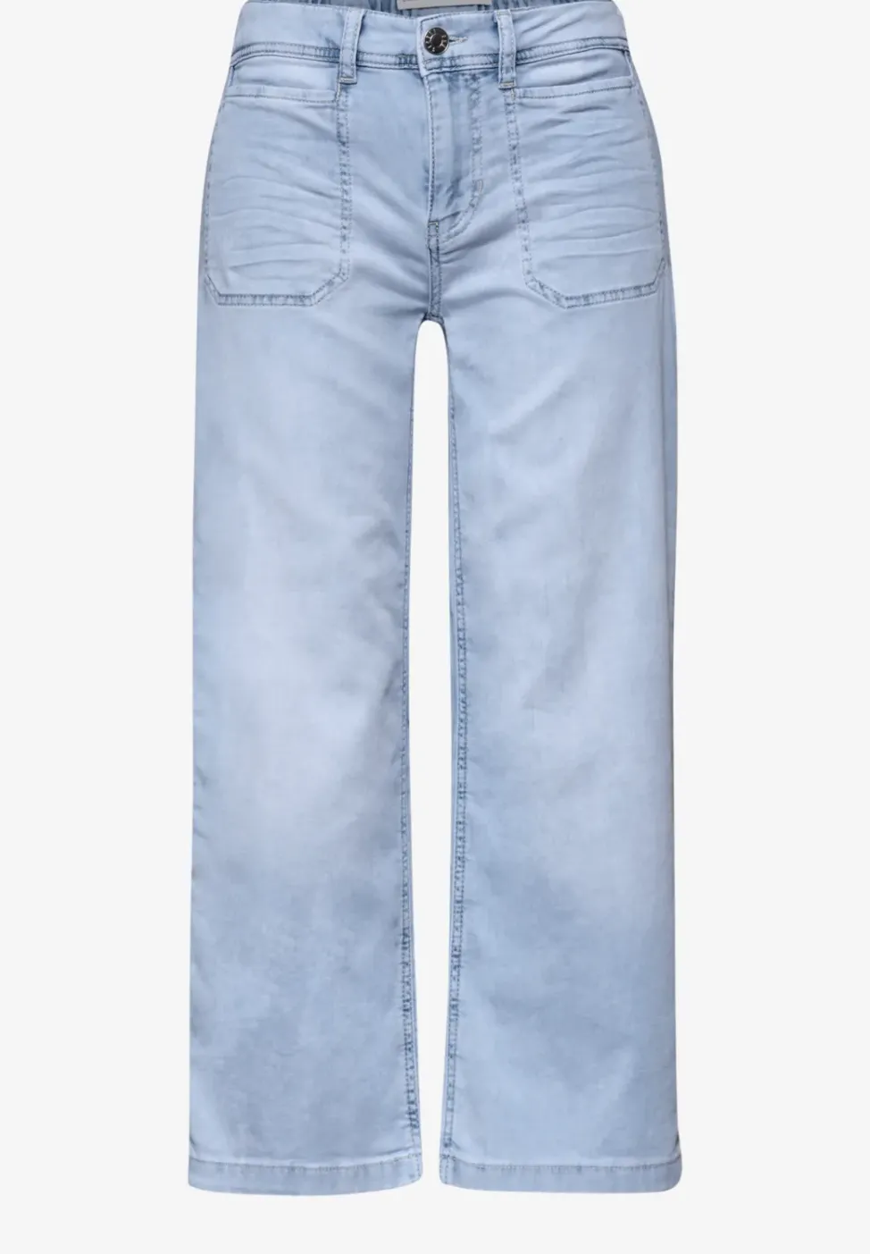 Mid Waist Jeansculotte en Loose Fit