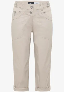 Mid Waist Slim Leg pantalon avec turn-up