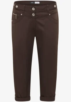 Mid Waist Slim Leg pantalon avec turn-up