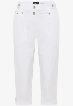 Mid Waist Slim Leg pantalon avec turn-up