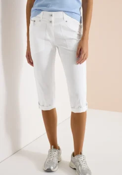 Mid Waist Slim Leg pantalon avec turn-up