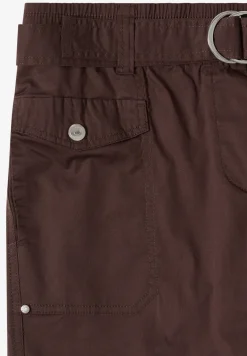Mid Waist Slim Leg Pantalon Loose Fit