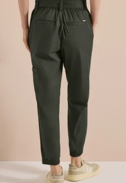 Mid Waist Slim Leg Pantalon Loose Fit