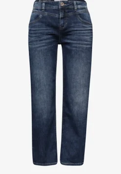 Mid Waist Straight Leg Jeans en coupe casual