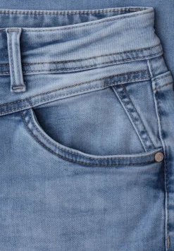 Mid Waist Straight Leg Jeans en coupe casual