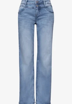 Mid Waist Straight Leg Jeans en coupe casual
