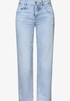 Mid Waist Straight Leg Jeans en coupe casual