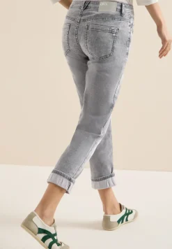 Mid Waist Straight Leg Jeans en coupe casual