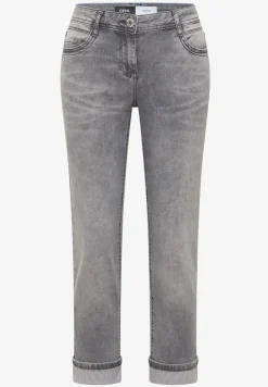 Mid Waist Straight Leg Jeans en coupe casual