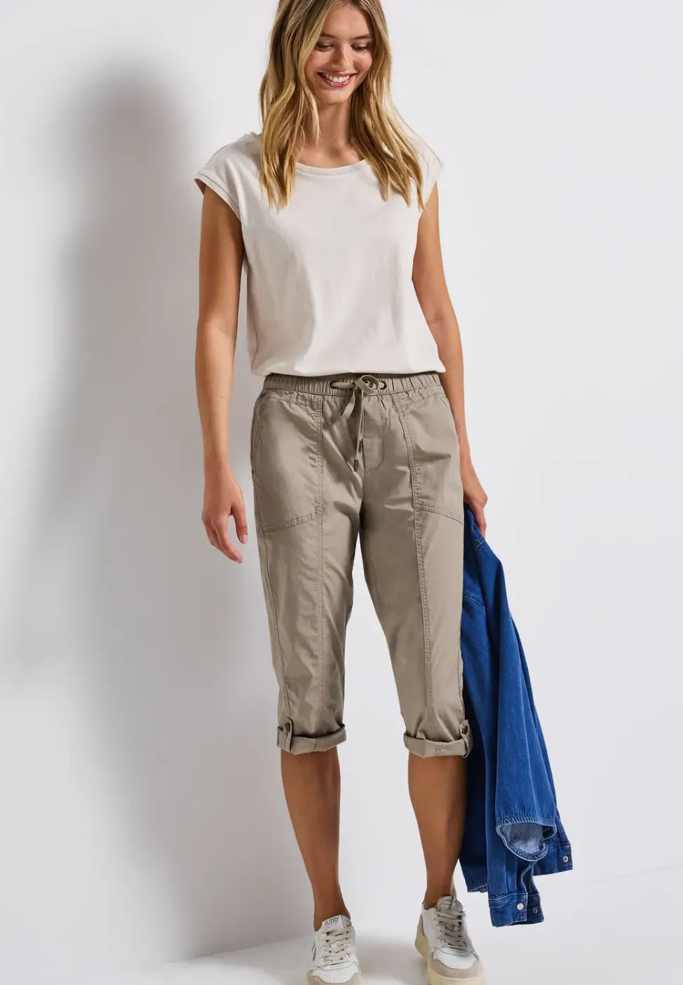Pantalon 3/4 avec turn-up