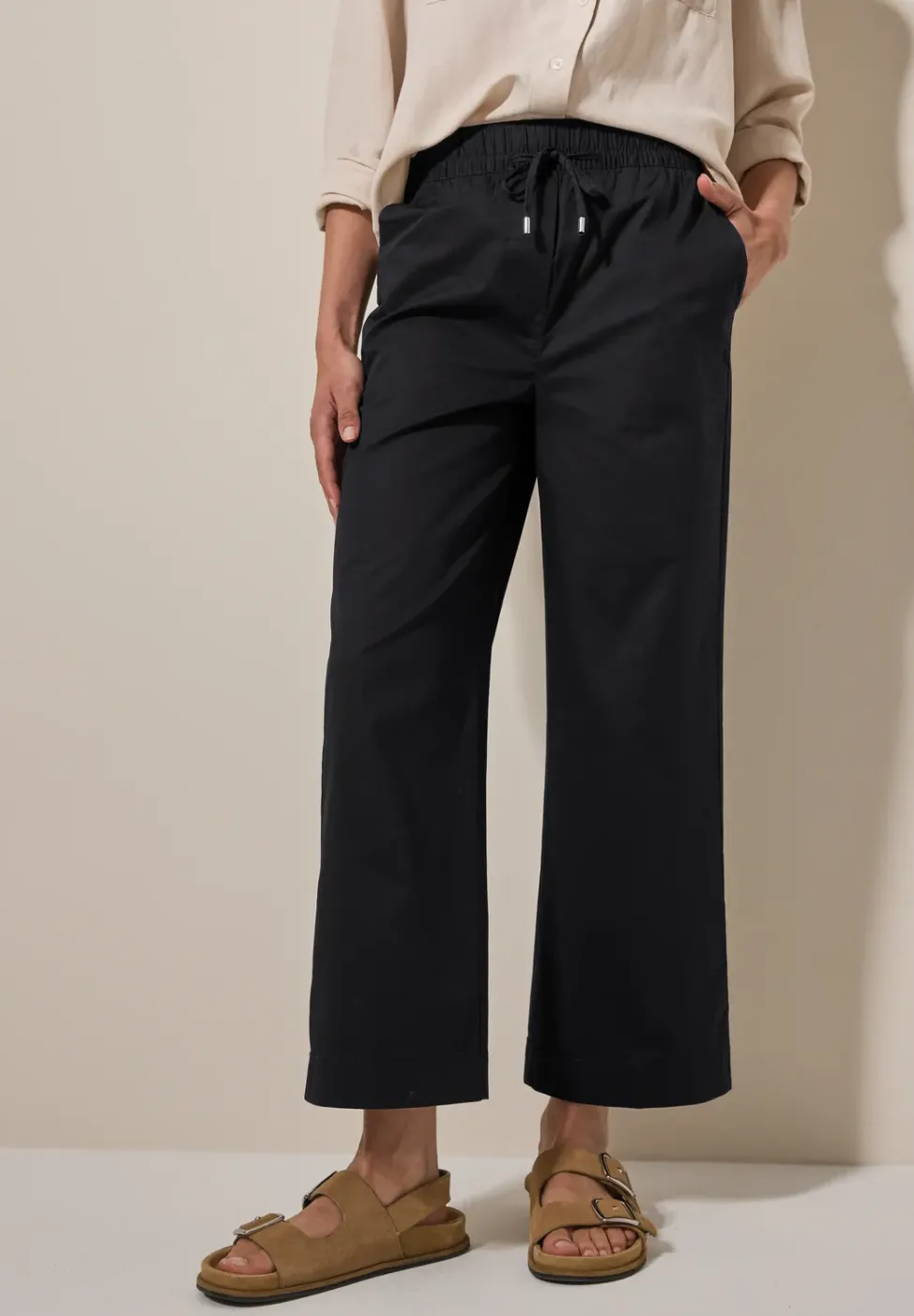 Pantalon 7/8 coupe ample