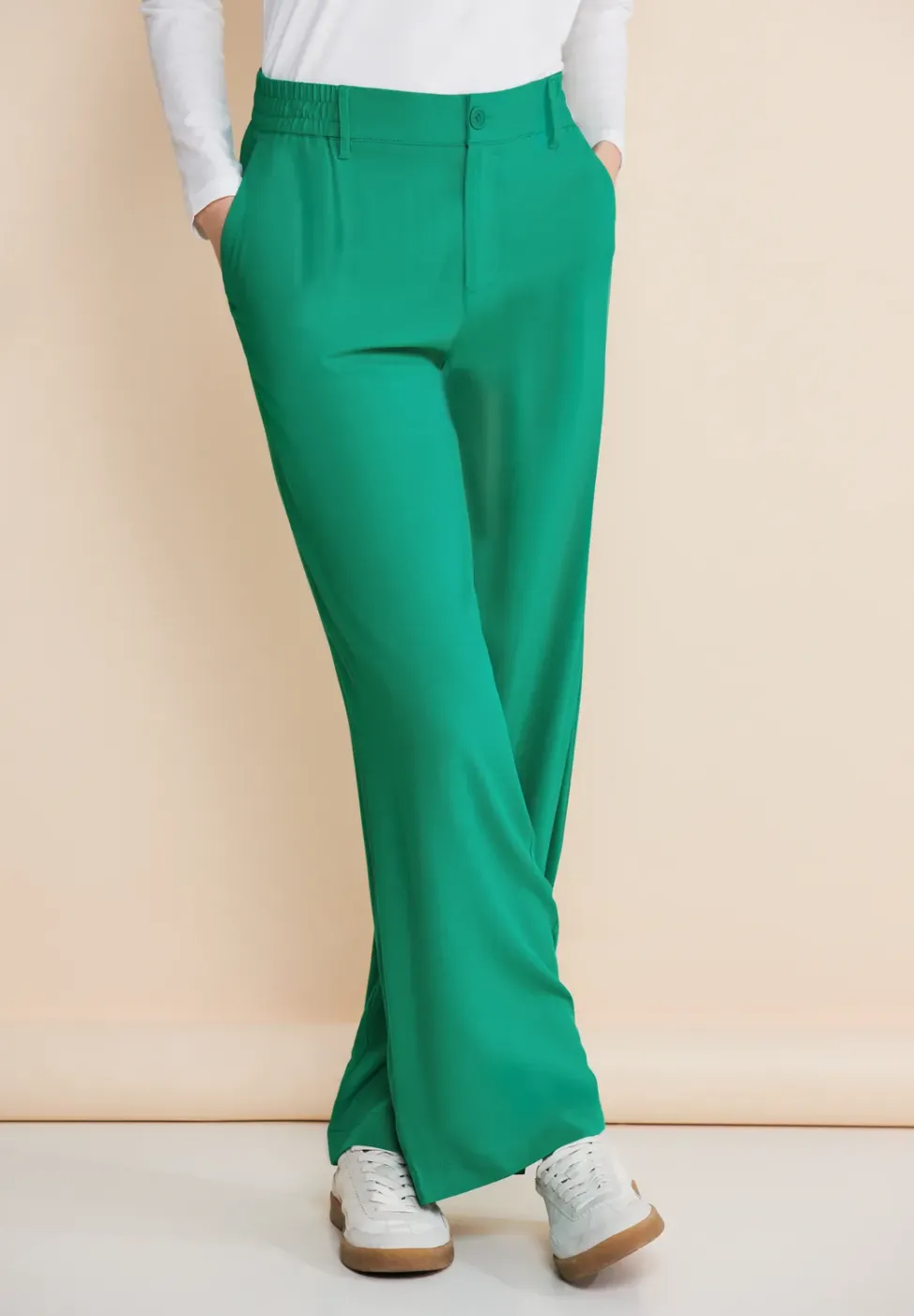 Pantalon coupe ample en viscose