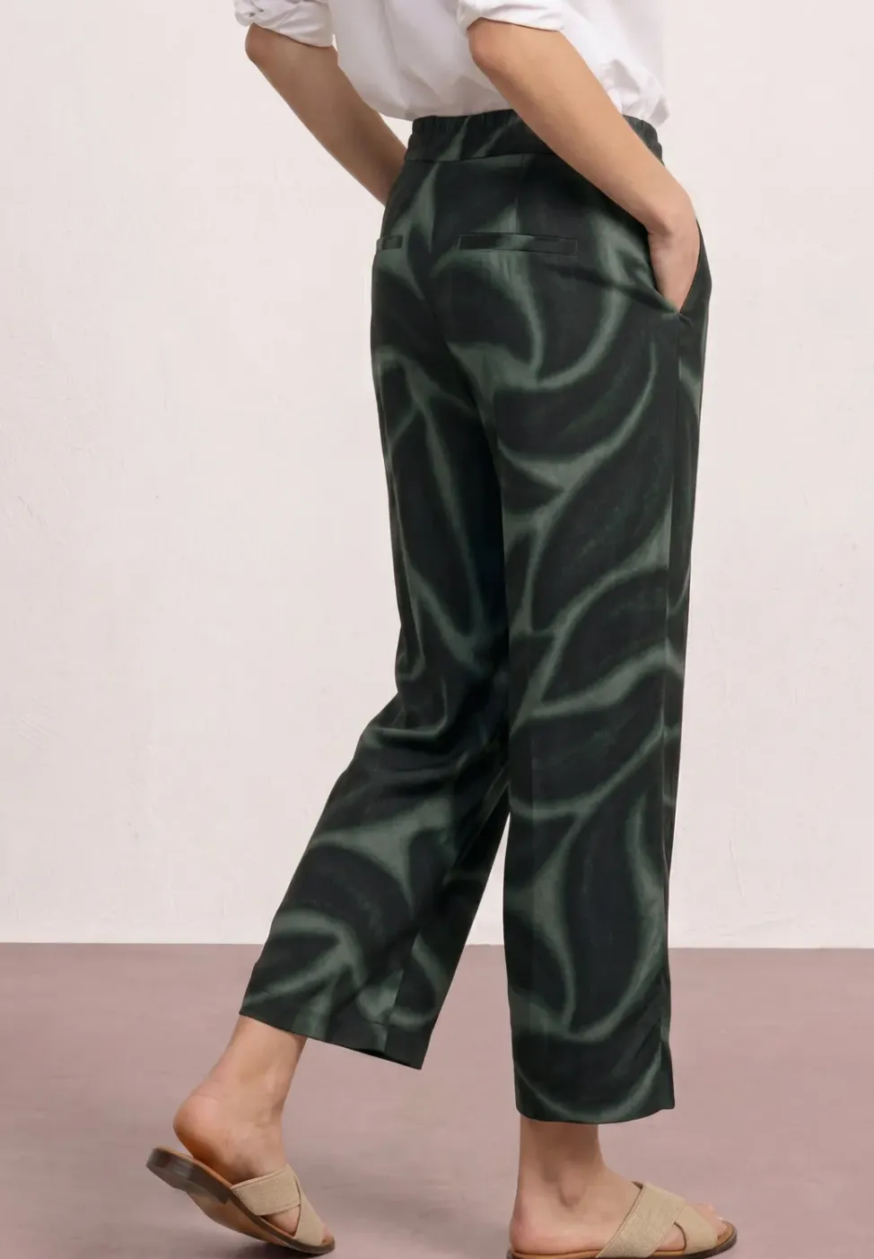 Pantalon coupe large en style ample à imprimé
