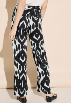 Pantalon en lin avec imprimé