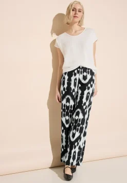 Pantalon en lin avec imprimé