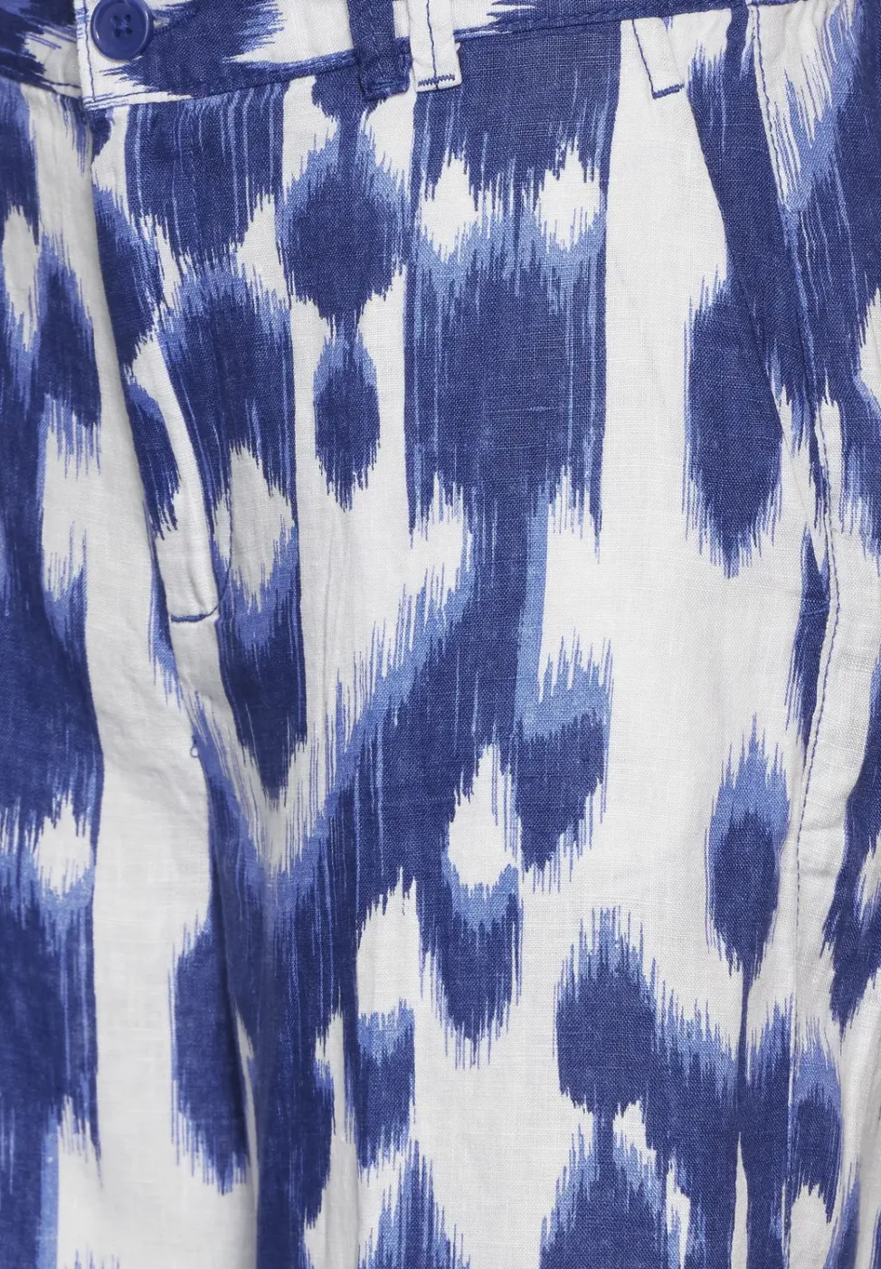 Pantalon en lin 7/8 à imprimé