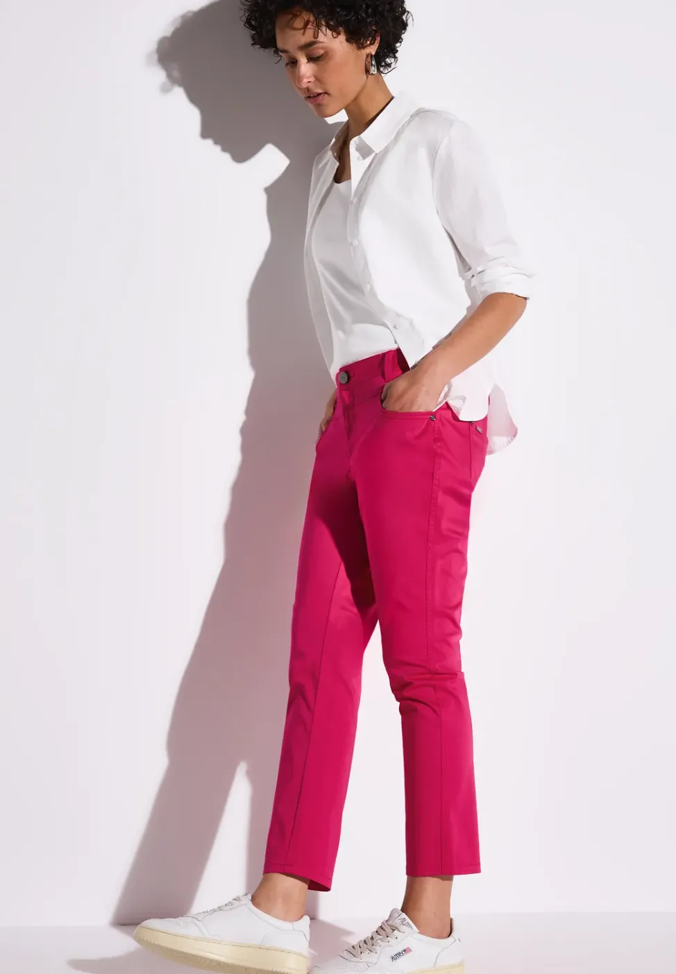 Pantalon en satin 7/8