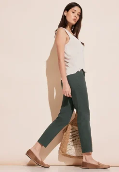 Pantalon en satin 7/8