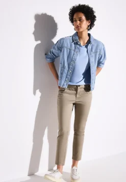 Pantalon en satin 7/8
