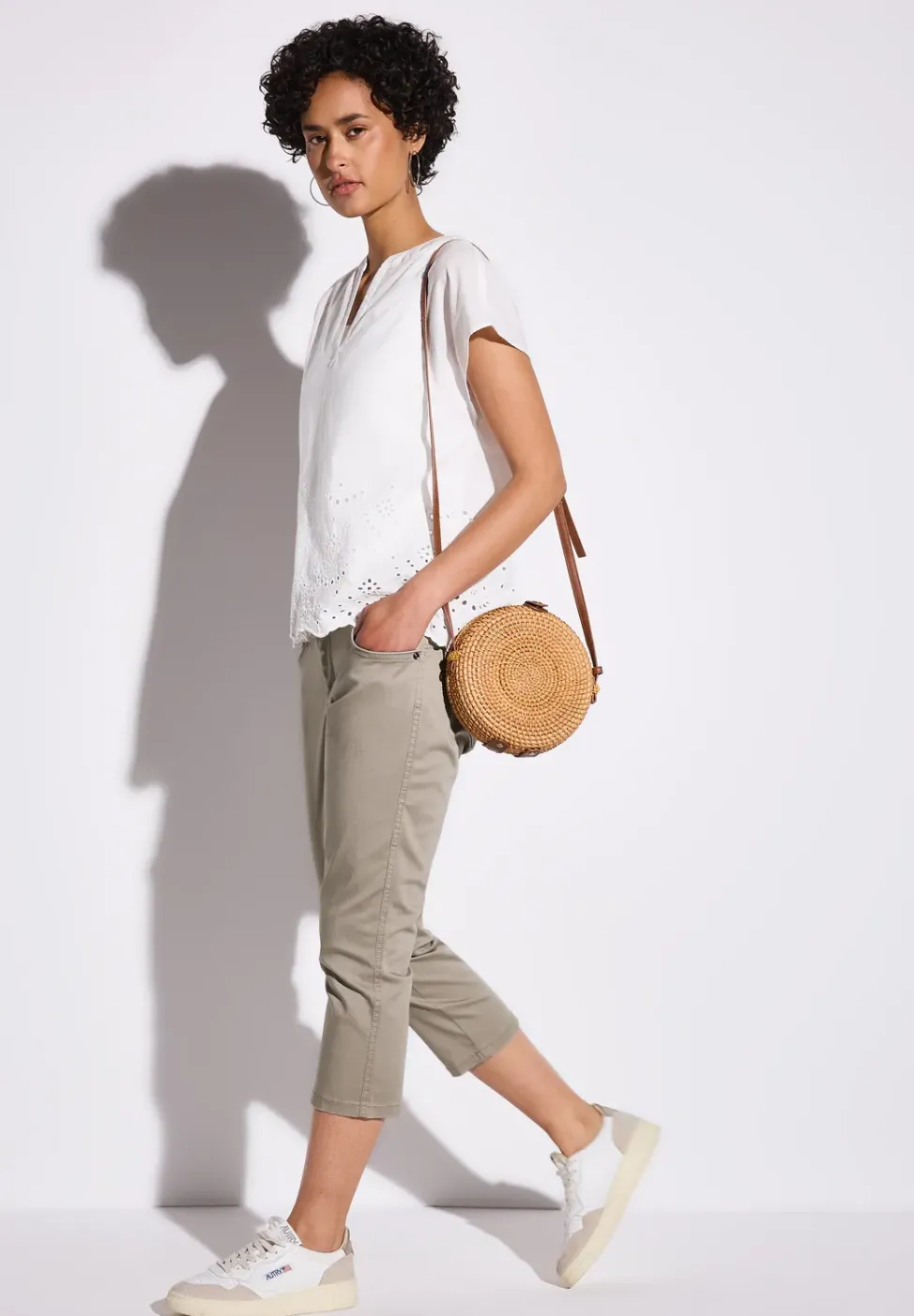 Pantalon 3/4 en satin