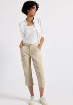 Pantalon 3/4 en satin avec poches