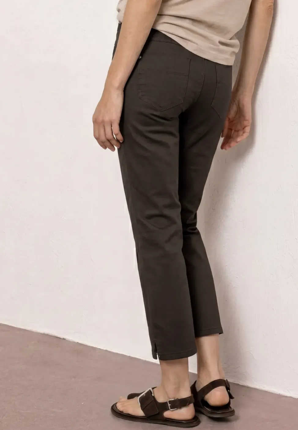 Pantalon 3/4 Flared Leg en coupe casual