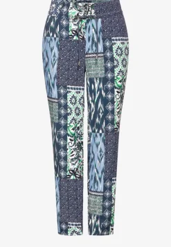 Pantalon à imprimé patchwork