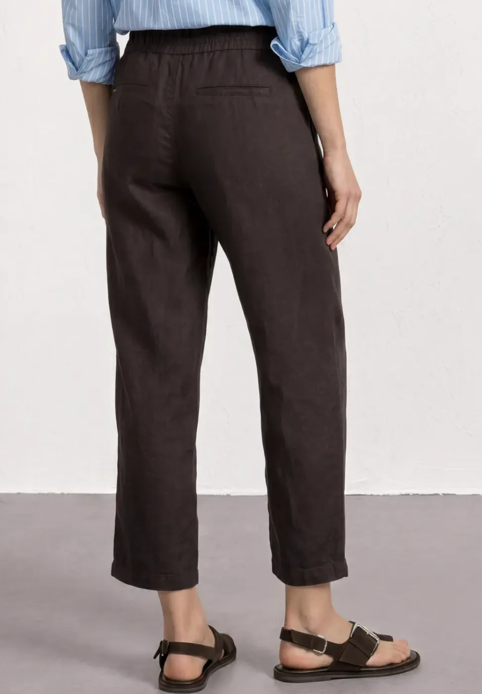 Pantalon large en lin, coupe loose