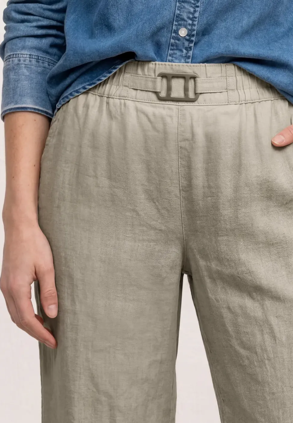 Pantalon large en lin, coupe loose