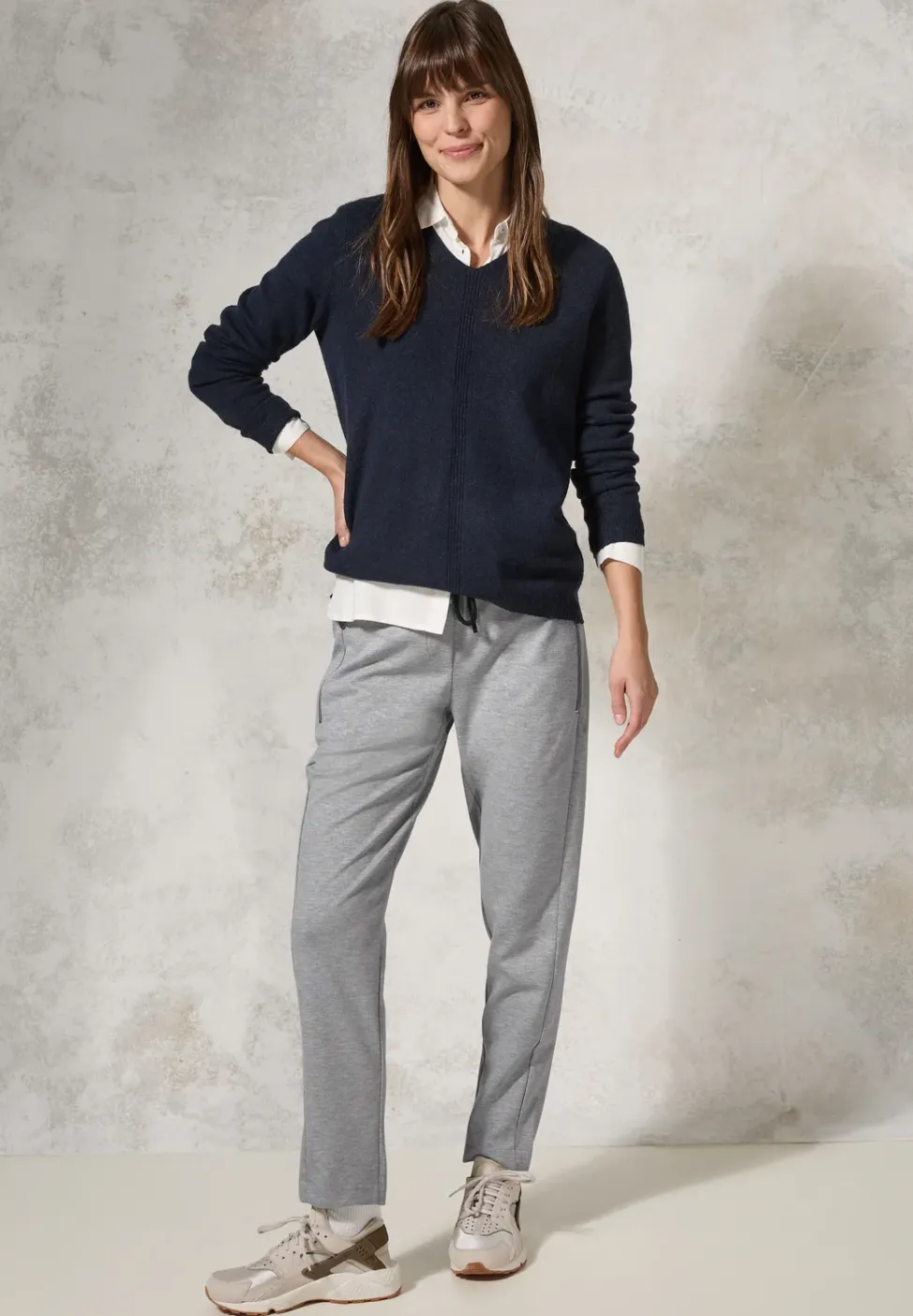 Pantalon à look mélangé