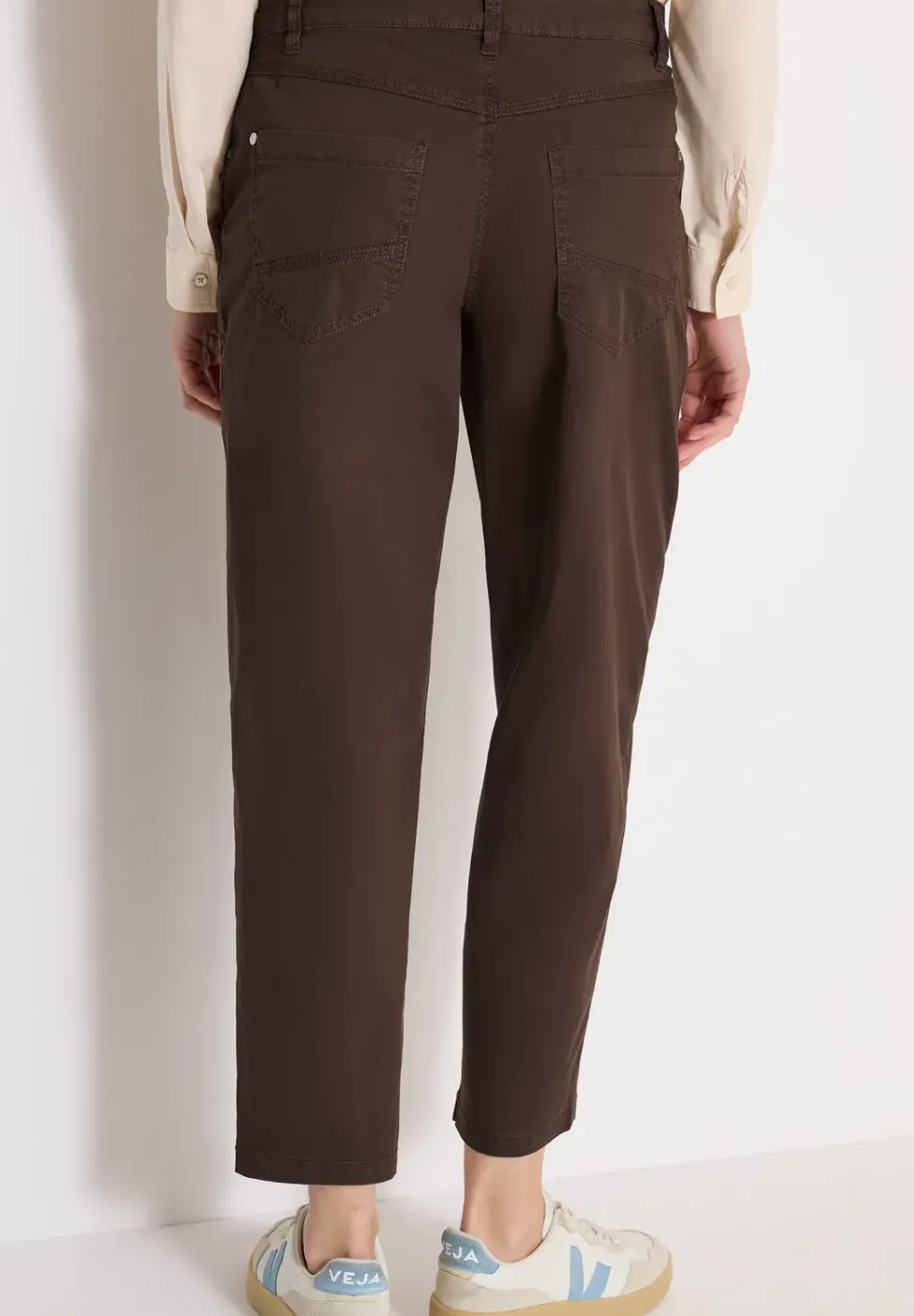 Pantalon Mid Waist Barrel Leg à coupe décontractée