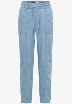 Pantalon Mid Waist Slim Leg au look délavé