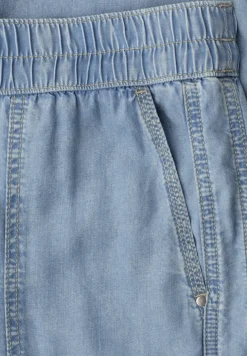 Pantalon Mid Waist Slim Leg au look délavé